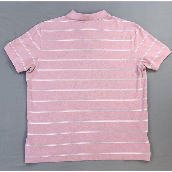 Brooks Brothers Polo Shirt Mens Slim XXL Slim Pink Striped Performance Preppy - Picture 3 of 16